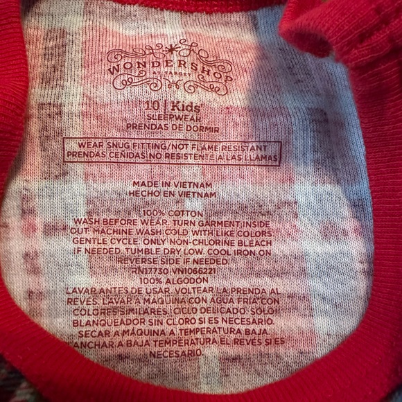 Wondershop Red Plaid Kids Pajama Set - Picture 9 of 9